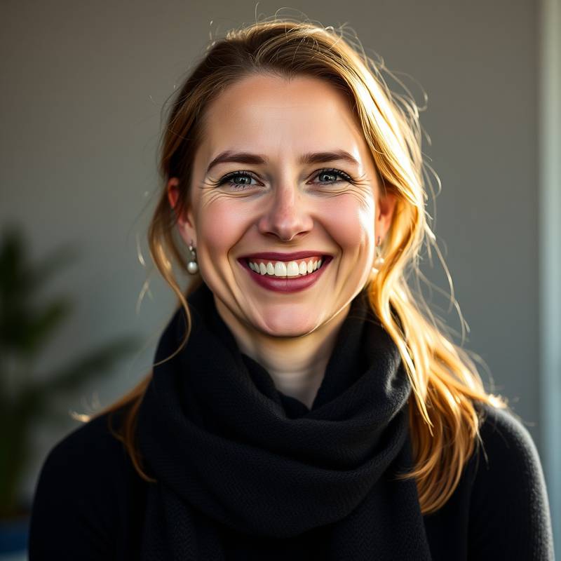 Foto van Anouk de Vries, een professionele coach met een vriendelijke lach.